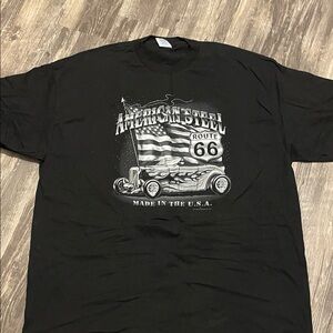 American Steel Route 66 Black T-Shirt
